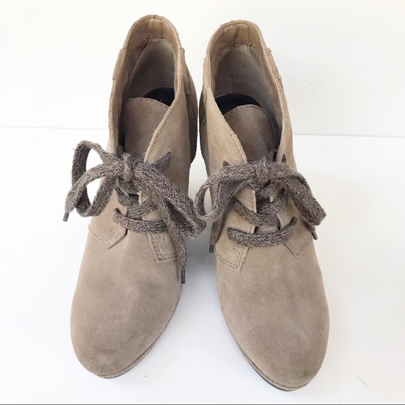 Dolce Vita Gael Lace-up Wedge Bootie Tan Size 8.5 - Picture 3 of 8